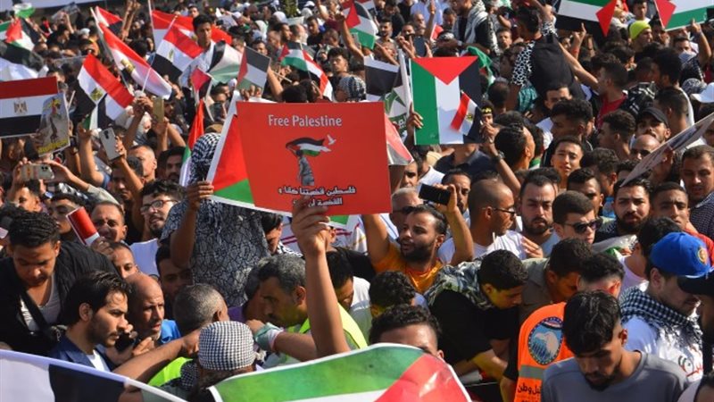 مظاهرات حاشدة لدعم فلسطين