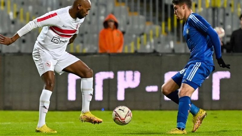 لقطة من مباراة الزمالك وسموحة
