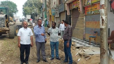 محافظ الجيزة يتابع أعمال تطوير شارع المحطة بمنشأة القناطر