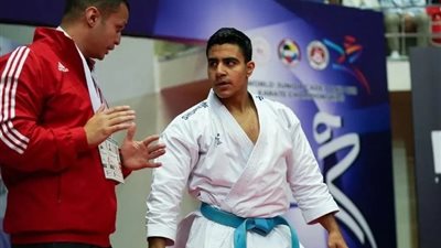 كريم غالى يتأهل لنهائيات فردي الكاتا ببطولة العالم للكاراتيه