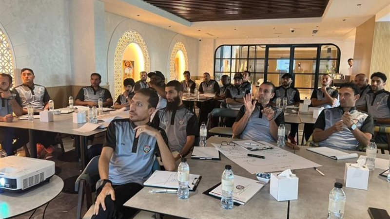 محمد ناجي جدو خلال تدريبات الرخصة