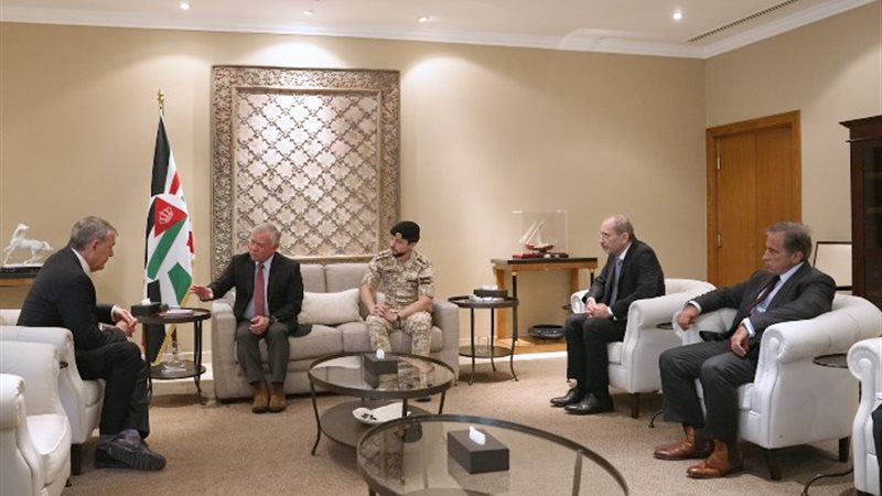 ملك الأردن وفيليب لازاريني