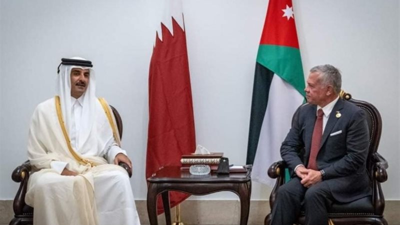 ملك الاردن وأمير قطر