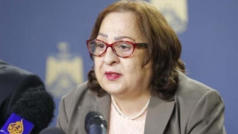 مي الكيلة وزير الصحة الفلسطينية