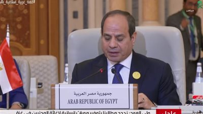 «العرب سعوا لمسار السلام».. رسالة الرئيس للمجتمع الدولي بقمة الرياض