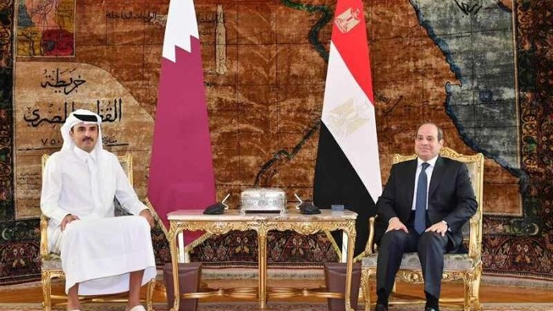 الرئيس السيسي والأمير القطري