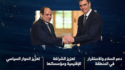 أبرز بنود البيان المشترك بين مصر وإسبانيا (إنفوجراف)