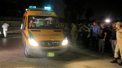 إصابة 8 أشخاص فى انقلاب أتوبيس نقل على طريق برج العرب