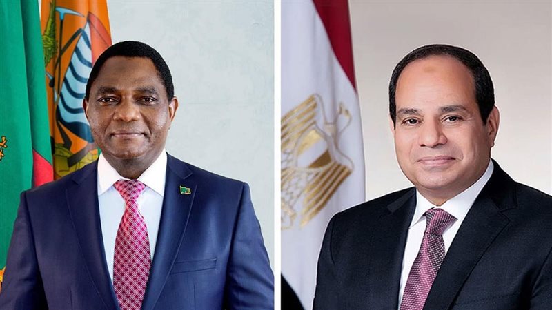 الرئيس عبد الفتاح السيسي ونظيره الزامبي