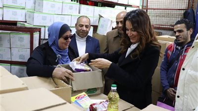توزيع «1000 كرتونة» مواد غذائية على الاسر الأولي بالرعاية في إمبابة والمنيرة