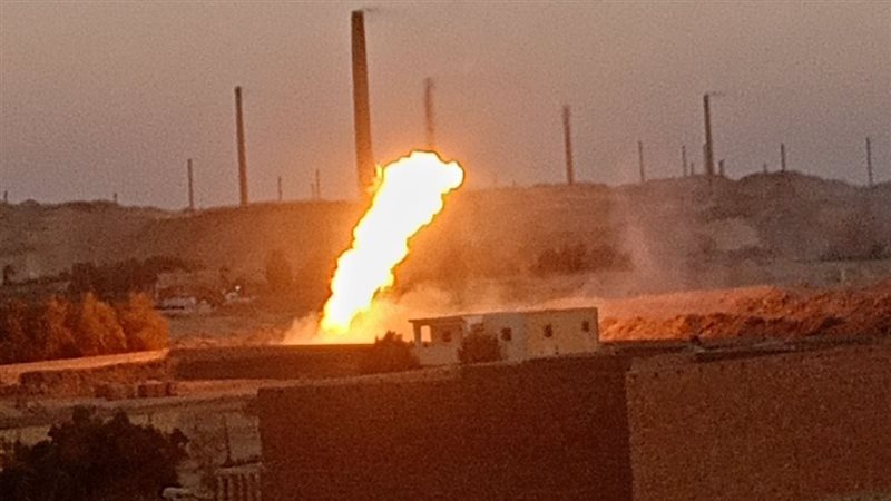 حريق ماسورة غاز بمدينة الصف محافظة الجيزة