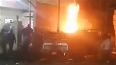 إصابة 3 أشخاص بحريق هائل بسوق الجملة في طنطا