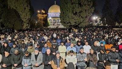 85 ألف مصلي يؤدون صلاة التراويح في المسجد الأقصى 