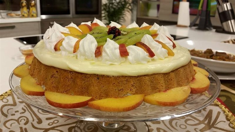 طريقة تحضير تارت الكنافة بالفواكة 