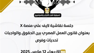 التنسيقية تناقش تعديلات قانون العمل في حلقة حوارية عبر «سبيس» بمنصة إكس