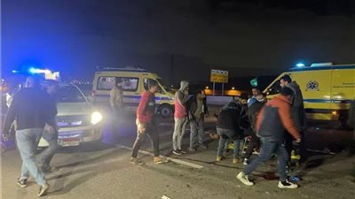 إصابة 7 أشخاص في حادث تصادم مروع بين 4 سيارات بالغربية 