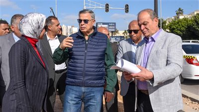 محافظ إسكندرية يتابع مشروع تطوير ميدان الغزالتين