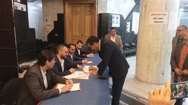 وصول خالد البلشي نقابة الصحفيين