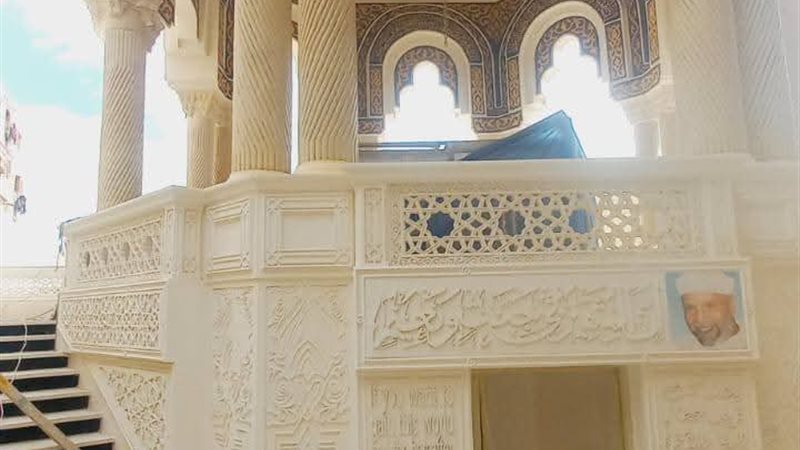 جانب من أعمال تطوير ضريح الشيخ الشعراوي