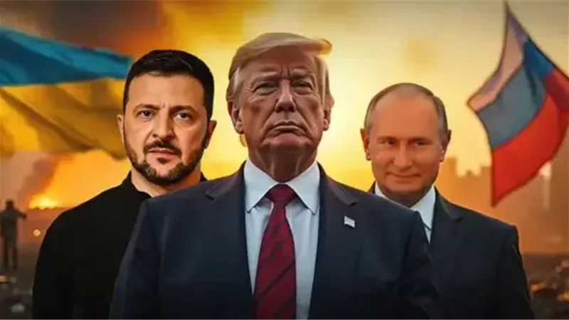 الرئيس الأمريكي ونظيريه الروسي والأوكراني 