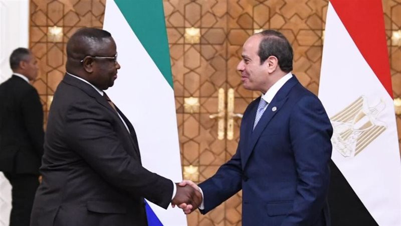 الرئيس السيسي ونظيره السيراليوني