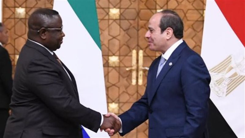 الرئيس السيسي ونظيره السيراليوني