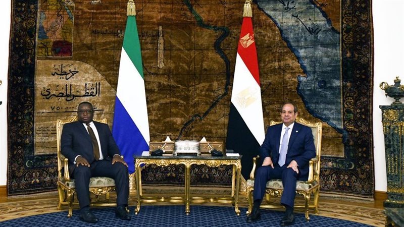 الرئيس عبد الفتاح السيسي ونظيره السيراليوني