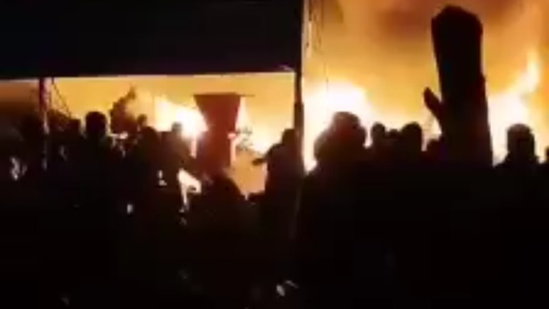 صورة من فيديو الحريق