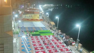 استعدادات مسجد الصحابة بأخميم لصلاة عيد الفطر المبارك