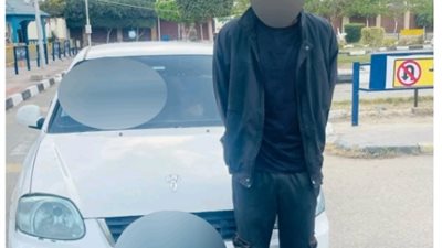 صور نفسه.. ضبط طالب طمس لوحات سيارة أثناء قيادته لها بالإسماعيلية