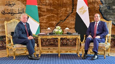 الرئيس السيسي وملك الأردن يبحثان المستجدات الإقليمية في المنطقة 