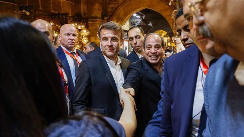 الرئيس السيسي ونظيره الفرنسي