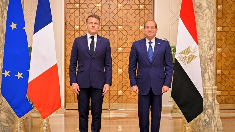 الرئيس السيسي والرئيس ماكرون