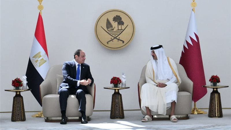 الرئيس السيسي وامير قطر 