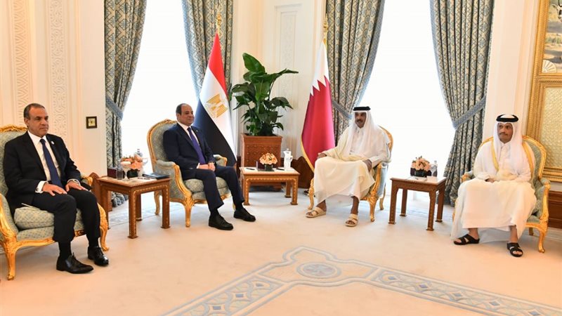 خلال زيارة الرئيس السيسي لقطر 