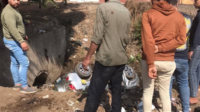 انقلاب سيارة ملاكي بترعة الساحل بزفتى.. وإصابة السائق بإصابات طفيفة