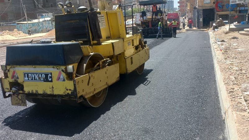 اعمال الرصف بشوارع الاسكندرية
