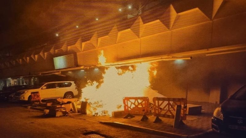 حريق بمصنع في تل أبيب