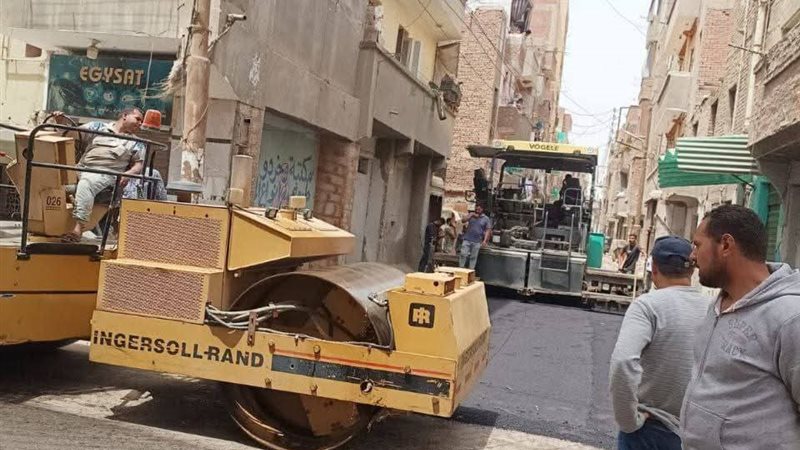 رصف شوارع منيا القمح