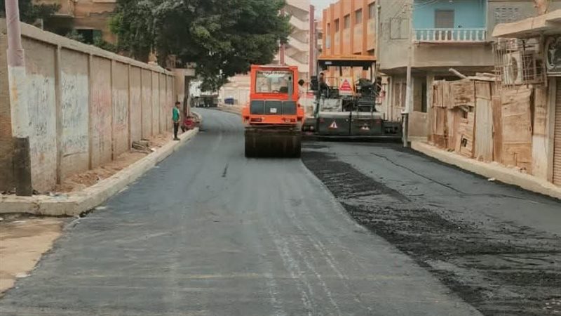 رصف الشوارع بالقنايات محافظة الشرقية 