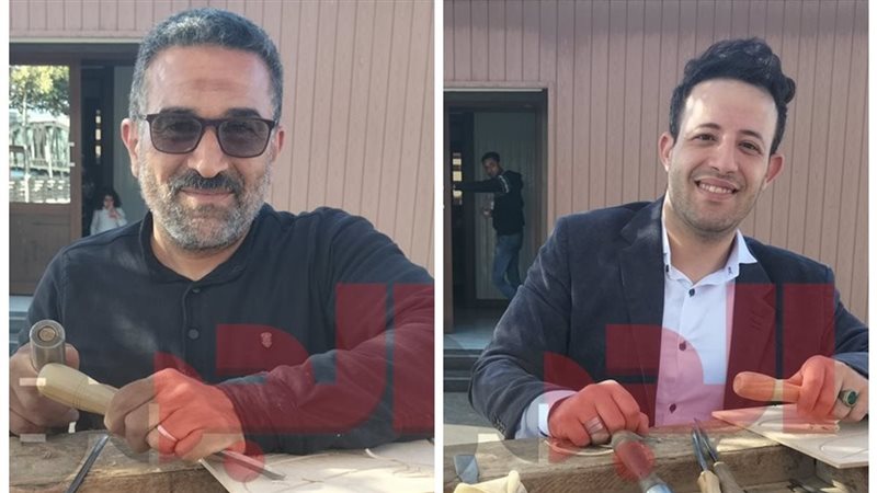نصر شولح وأحمد سيف نحاتين دمياط 