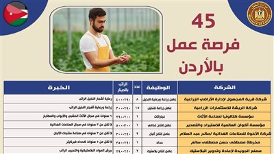بمرتب يصل لـ500 دينار.. وزير العمل يعلن عن 45 وظيفة جديدة بالأردن 