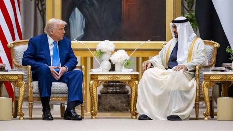 الشيخ محمد بن زايد آل نهيان والرئيس الأمريكي