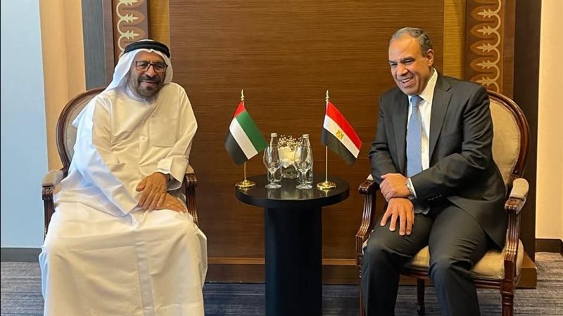 وزير الخارجية مع وزير الدولة الإماراتي
