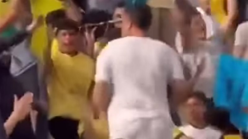 صورة المشجع داخل المدرجات