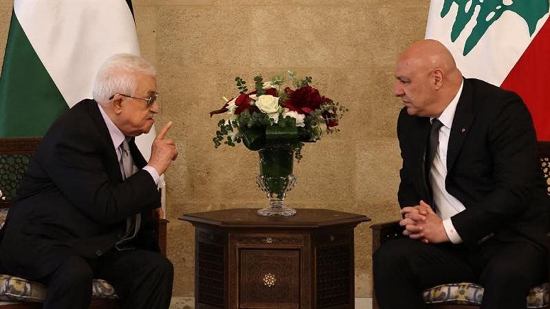 الرئيس الفلسطيني ونظيره اللبناني 