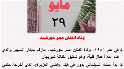 29 مايو يوم تودع فيه مصر عظماءها ويحتفل فيه العالم بالسلام