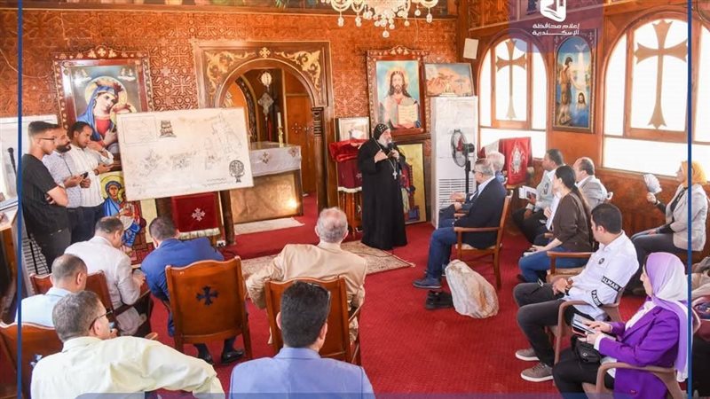 محافظ الإسكندرية بدير مارمينا الأثري غرب الإسكندرية