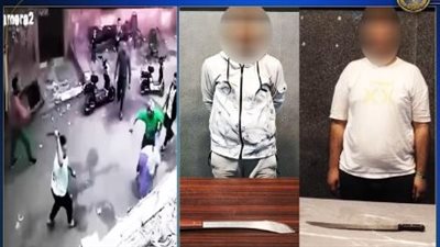 شخصان تعديا على سيدة ونجلها بسلاح أبيض بالقاهرة والأمن يضبط المتهمين (فيديو)