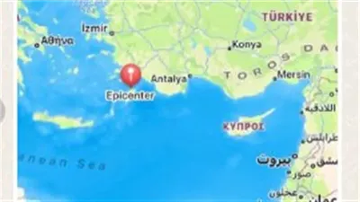 زلزال بقوة 6.2 ريختر يضرب الحدود بين جزر دوديكانيسيا وتركيا